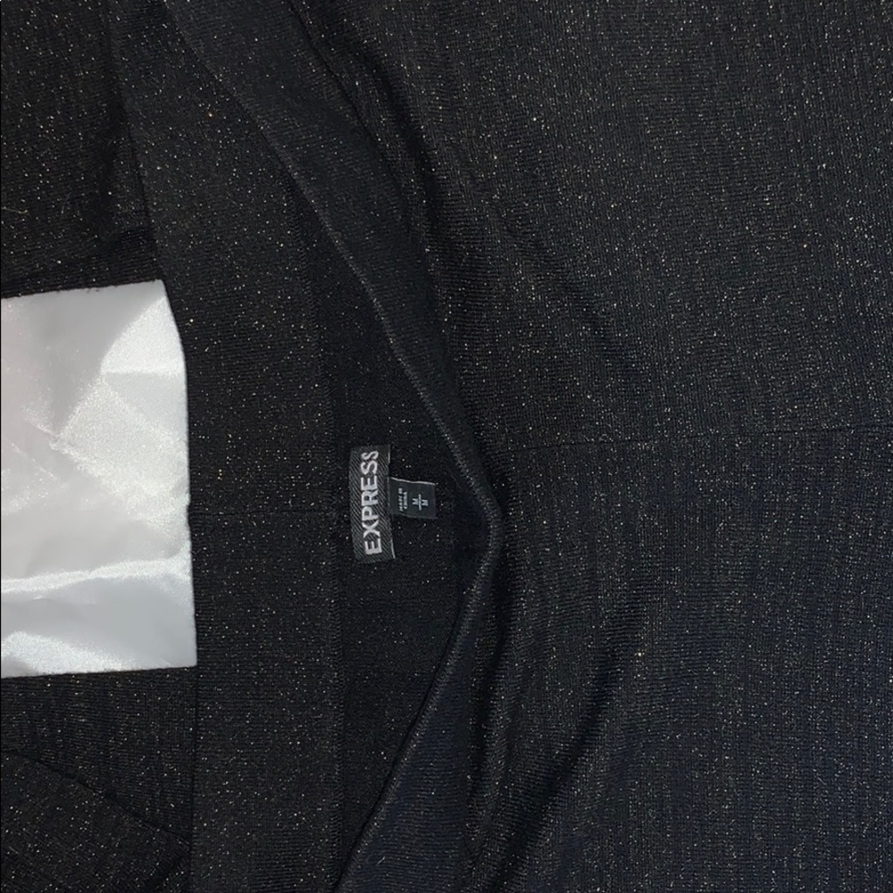 Express black/gold sweater leggings